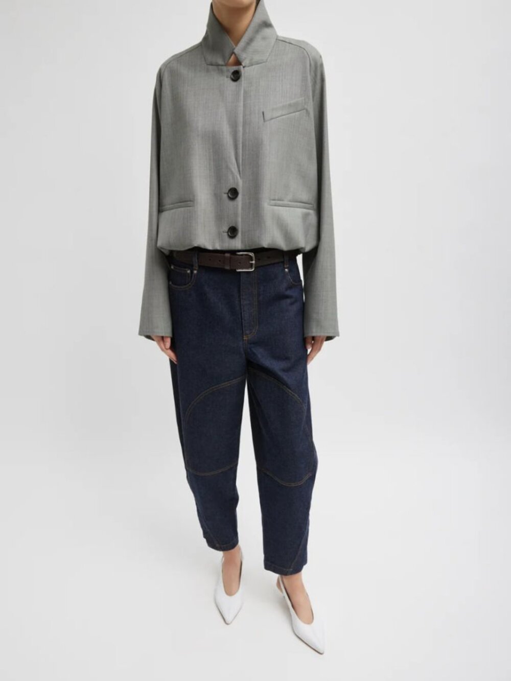 Tibi NWOT Indigo Denim Sid Jean Short 28 - Picture 3 of 16